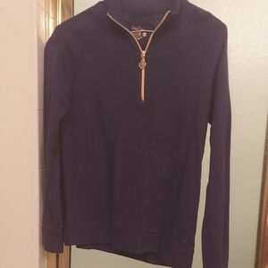 Lilly Pulitzer Men's Deep Blue Zip-Up Sweater